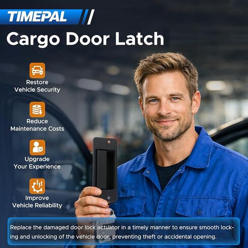 Rear Cargo Door Latch with Handle Left Driver Side Fits for Ford E150 2003-2014, Econoline Club Wagon 1992-2002, E250 03-2005, E350 Econoline 92-2000, E450 Super Duty 03-2007, for 8C2Z-15431A03-A in Kuwait