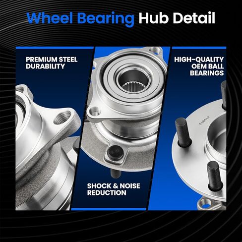 512449 محمل العجلات الخلفية ومجموعة المحور متوافقة مع Mazda CX-9 2007 3.5L، 2008-2015 3.7L، يستبدل HA590056، BR930770، 5-Lug 2PCS in Kuwait