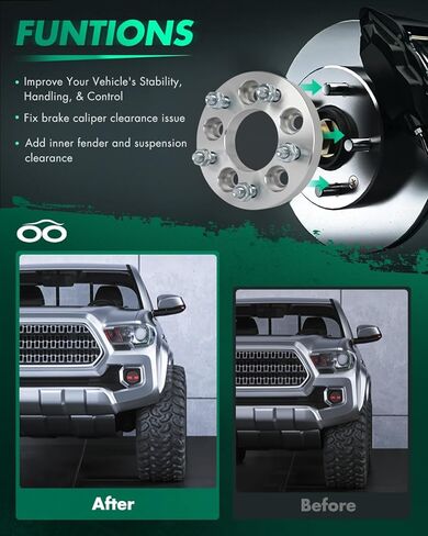 SCITOO 2 قطعة 5x4.5 إلى 5x4.75 محولات العجلات 1 بوصة تتحمل 74 مم ترصيع 12x1.5 5 فواصل عجلة العروة لا مركزية مناسبة لشركة Hyundai Tucson 2005-2021، لهوندا سيفيك 1973-2021 in Saudi Arabia