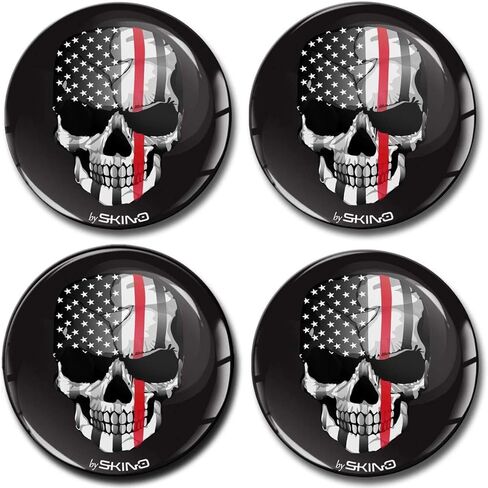 4 x 55mm 3D Stickers for Wheel Center Caps USA Flag A 3255 in Saudi Arabia