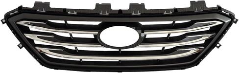 الشبكة الأمامية العلوية متوافقة مع 2015 2016 2017 Hyundai Sonata Sport Bumper Grill باللون الأسود والكروم 86350C2300 in Kuwait