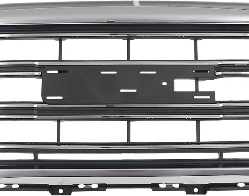 Front Bumper Grille Upper Grill Compatible with 2014-2015 GMC Sierra 1500 SLT Style Chrome 23254463 in Kuwait