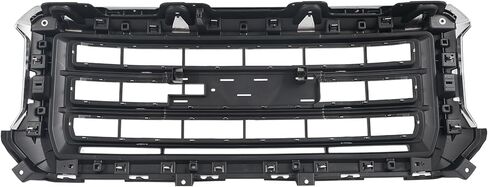 Front Bumper Grille Upper Grill Compatible with 2014-2015 GMC Sierra 1500 SLT Style Chrome 23254463 in Kuwait