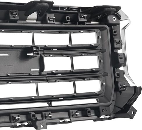 Front Bumper Grille Upper Grill Compatible with 2014-2015 GMC Sierra 1500 SLT Style Chrome 23254463 in Kuwait