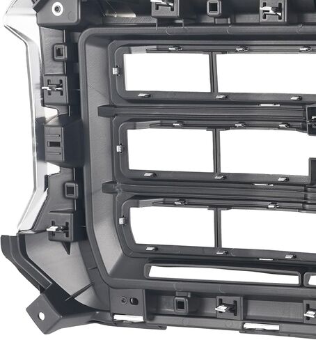 Front Bumper Grille Upper Grill Compatible with 2014-2015 GMC Sierra 1500 SLT Style Chrome 23254463 in Kuwait