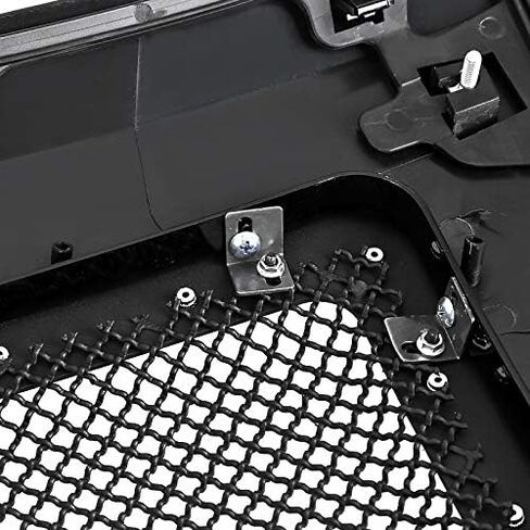 Spec-D Tuning Glossy Black Stainless Steel Rivet Mesh Style Front Hood Grille Compatible with 2009-2014 Ford F150 in Saudi Arabia