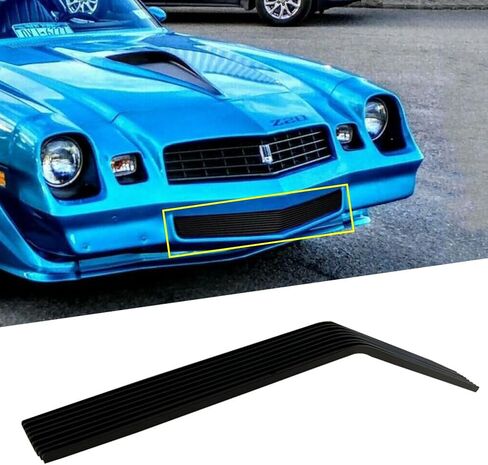 المصد الأمامي مصبغة الألومنيوم الأسود البليت الخيشومية استبدال استبدال يناسب تشيفي كامارو 1978-1981 (يناسب أيضًا Z28) شواية لـ 78 79 80 81 تشيفي كامارو (أسود) in Kuwait