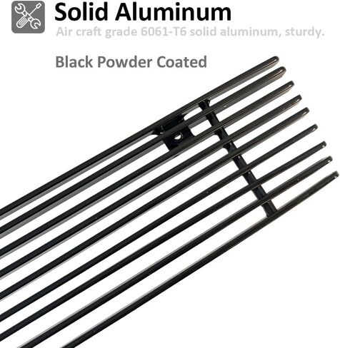 المصد الأمامي مصبغة الألومنيوم الأسود البليت الخيشومية استبدال استبدال يناسب تشيفي كامارو 1978-1981 (يناسب أيضًا Z28) شواية لـ 78 79 80 81 تشيفي كامارو (أسود) in Kuwait