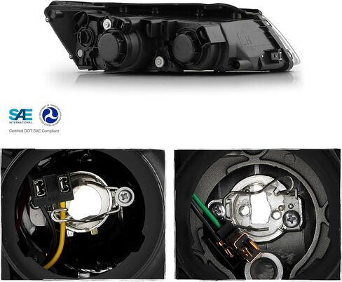 AKKON - For Sonata Black Halogen Type Projector Headlights Head Lamps Replacement Left + Right Pair Set in Saudi Arabia