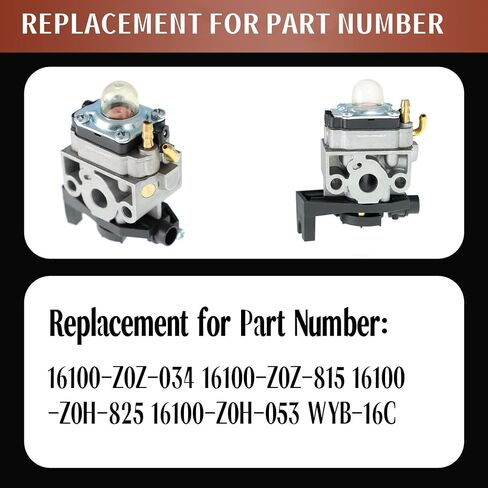 GX25 GX35 استبدال المكربن ​​لهوندا 16100-Z0Z-034 16100-Z0Z-815 16100-Z0H-825 16100-Z0H-053 WYB-16C استبدال GX25N GX25NT 4 دورة المحرك in Saudi Arabia
