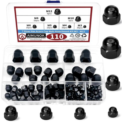 55pcs 4 Prong Zinc T-Nut Kit - Steel Assortment, 3 Sizes (1/4"-20 x 3/8", 16"-18 x 3/8", 3/8"-16 x 1/2"), Rugged Case - Mechanical, Electronic, Hardware, Furniture in Kuwait