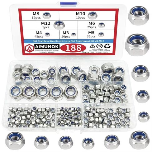 55pcs 4 Prong Zinc T-Nut Kit - Steel Assortment, 3 Sizes (1/4"-20 x 3/8", 16"-18 x 3/8", 3/8"-16 x 1/2"), Rugged Case - Mechanical, Electronic, Hardware, Furniture in Kuwait