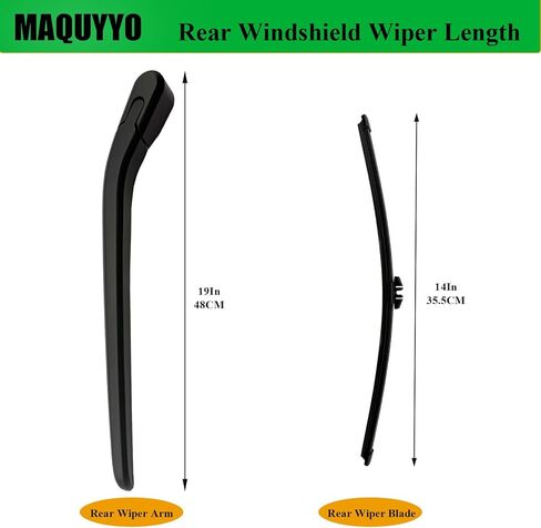 Rear Windshield Wiper Arm Blade Set Replacement for Volvo XC90 2019-2022, MAQUYYO Back Wiper Rear Blade Arm Kit Replace 32219752,31349856 in Kuwait