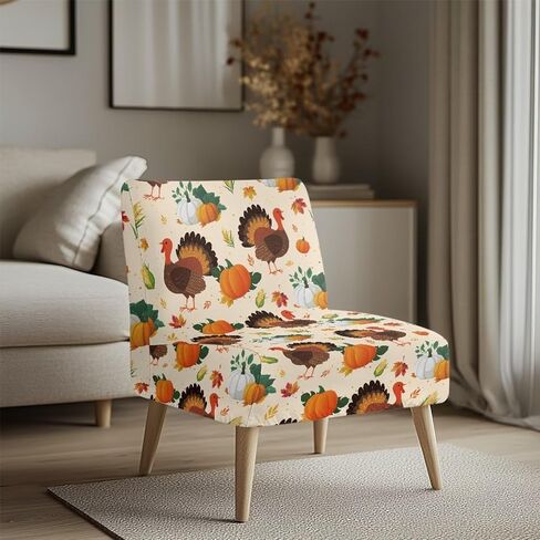 Armless Chair Cover Butterfly Blue Armless Chair Covers for Living Room Stretch Spandex Removable Fabric Non-Slip Silp Cover for Accent Chairs Without Arms in Saudi Arabia