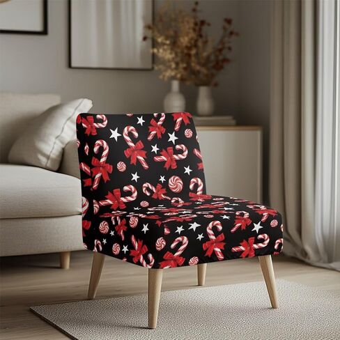 Armless Chair Cover Butterfly Blue Armless Chair Covers for Living Room Stretch Spandex Removable Fabric Non-Slip Silp Cover for Accent Chairs Without Arms in Saudi Arabia
