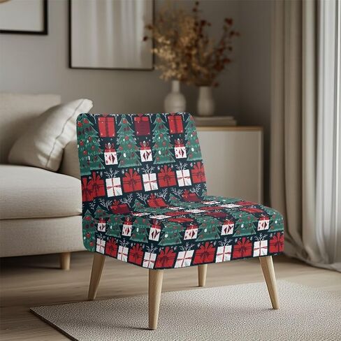 Armless Chair Cover Butterfly Blue Armless Chair Covers for Living Room Stretch Spandex Removable Fabric Non-Slip Silp Cover for Accent Chairs Without Arms in Saudi Arabia