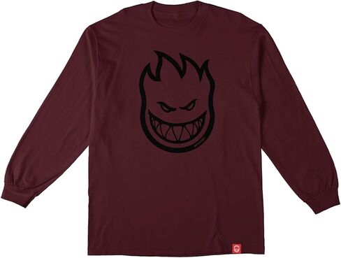 قميص Spitfire Wheels Longsleeve ذو رأس كبير كستنائي/أسود in Saudi Arabia