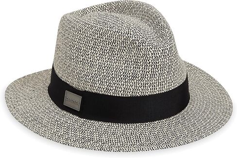 قبعة CARKELLA Newhall Fedora (أسود مختلط، متوسط) - نسيج مرن للجنسين بعامل حماية من أشعة الشمس 50+ | حافة 3 بوصة | مقاس قابل للتعديل | مثالية للسفر والجولف والمغامرات الخارجية in Kuwait