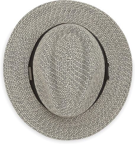 قبعة CARKELLA Newhall Fedora (أسود مختلط، متوسط) - نسيج مرن للجنسين بعامل حماية من أشعة الشمس 50+ | حافة 3 بوصة | مقاس قابل للتعديل | مثالية للسفر والجولف والمغامرات الخارجية in Kuwait