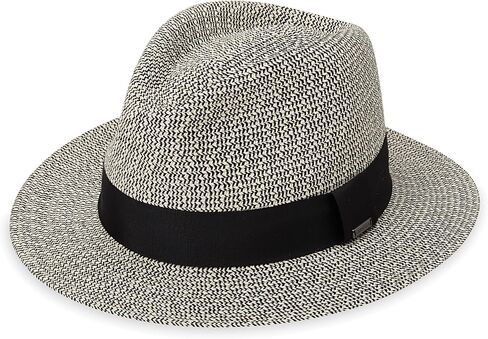قبعة CARKELLA Newhall Fedora (أسود مختلط، متوسط) - نسيج مرن للجنسين بعامل حماية من أشعة الشمس 50+ | حافة 3 بوصة | مقاس قابل للتعديل | مثالية للسفر والجولف والمغامرات الخارجية in Kuwait