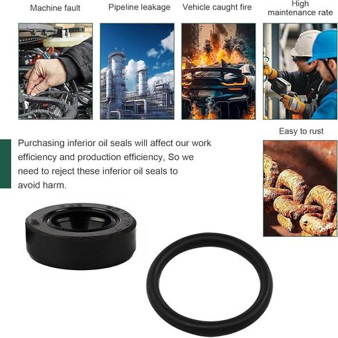 2PCS Universal O-Ring Seal Kit, Distributor Shaft Seal Replacement, Leak-Proof Automotive Rubber Gasket Set Engine Parts, Compatible with OEM Part Number 30110-PA1-732 (Black) in Kuwait