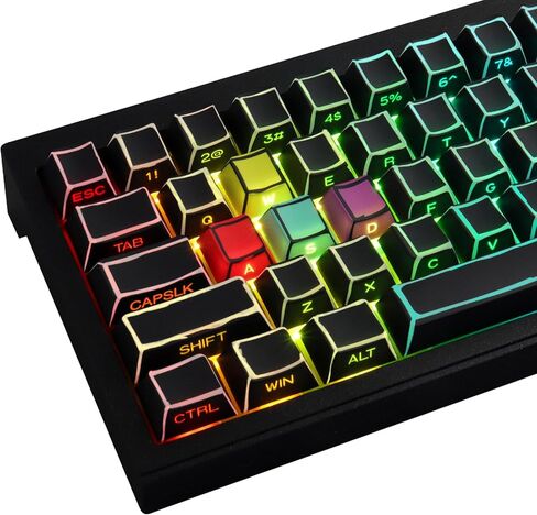 JOMKIZ Keycaps,135 Keys Dye Sublimation Cherry Profile Keycaps Side Engraved Transparent PBT Keycap Set for Cherry MX Switches ASIN/ISO Layout Mechanical in Saudi Arabia