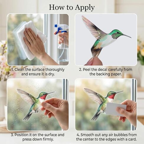 Spring Window Clings for Glass Windows, Floral Leaf Double Sided Self-Adhesive Window Stickers, Summer Plant Anti-Collision Bird Strike Prevention Film for Home Office Decor in Kuwait