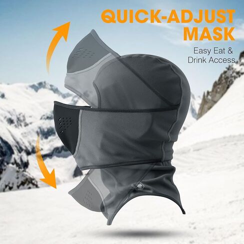 Breathable Balaclava Ski Mask Pro, Fleece Warm Windproof for Cold Weather Winter Skiing Snowboarding Motorcycling in Saudi Arabia