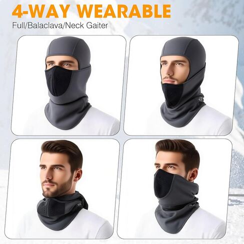 Breathable Balaclava Ski Mask Pro, Fleece Warm Windproof for Cold Weather Winter Skiing Snowboarding Motorcycling in Saudi Arabia
