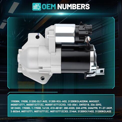 19008 Starter Motor Fit for Honda Odyssey 2007 2008-2010 V6 3.5L Automotive Replacement Starters#19008N, 31200GLYA02, 31200RGLA02, M000T15771ZC Engine Starter in Saudi Arabia