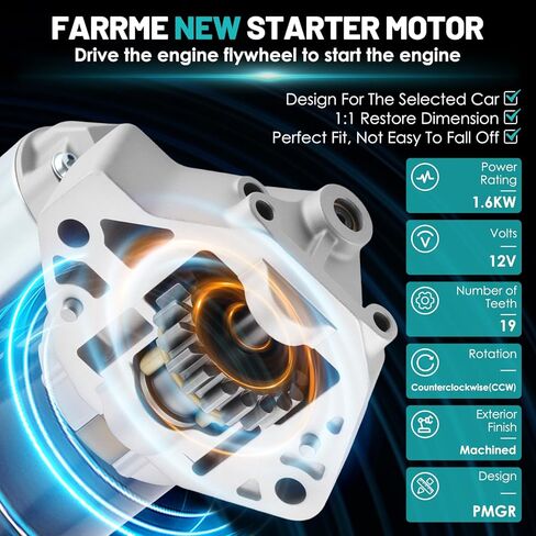 19008 Starter Motor Fit for Honda Odyssey 2007 2008-2010 V6 3.5L Automotive Replacement Starters#19008N, 31200GLYA02, 31200RGLA02, M000T15771ZC Engine Starter in Saudi Arabia
