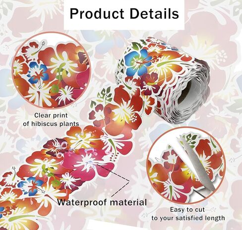 60Ft Hibiscus Flower Bulletin Board Borders for Classroom Walls Decoration, Colorful Paper Border Trim for Blackboards Bulletin Board Decor, Vibrant Classroom Borders for Bulletin Board in Kuwait