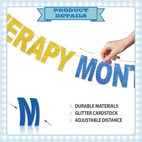 لافتة شهر OT السعيدة، بدون DIY، ديكورات تقدير شهر العلاج المهني السعيد اللامع، ديكور حفلات مساعد OT، هدايا 10 أقدام بعد شهر in Kuwait