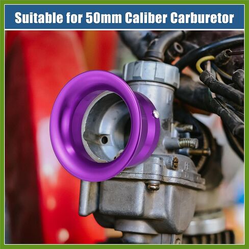2.2" Velocity Stack Motorcycle Carburetor Air Filters Carb Funnel Trumpet Air Cleaner Intake Wind Horn Cup for Honda for Kawasaki Dirt Bike Aluminum Alloy Purple Vehicle Components in Saudi Arabia