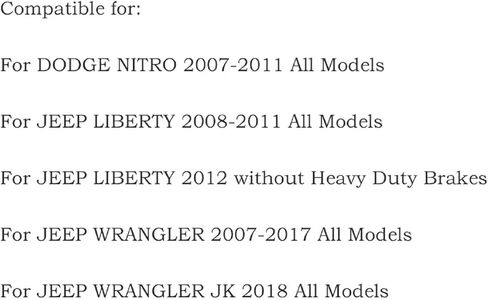 SIPAUTEC-Front & Rear Ceramic Brake Pads Replacement For JEEP WRANGLER 2007-2017 All Models/JEEP LIBERTY 2008-2011 All Models/DODGE NITRO 2007-2011All Models in Kuwait