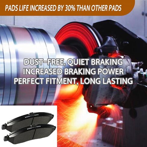SIPAUTEC-Front & Rear Ceramic Brake Pads Replacement For JEEP WRANGLER 2007-2017 All Models/JEEP LIBERTY 2008-2011 All Models/DODGE NITRO 2007-2011All Models in Kuwait