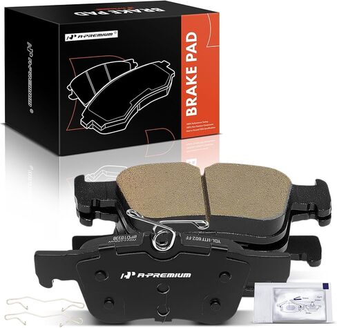 A-Premium Rear Ceramic Brake Pads Set Compatible with Ford and Lincoln Models - Escape 2017-2022, Edge 2015-2023, MKX 2016-2018, Bronco Sport 2021, Maverick 2022-2023, Corsair 2020-2022, 4-Pack in Saudi Arabia