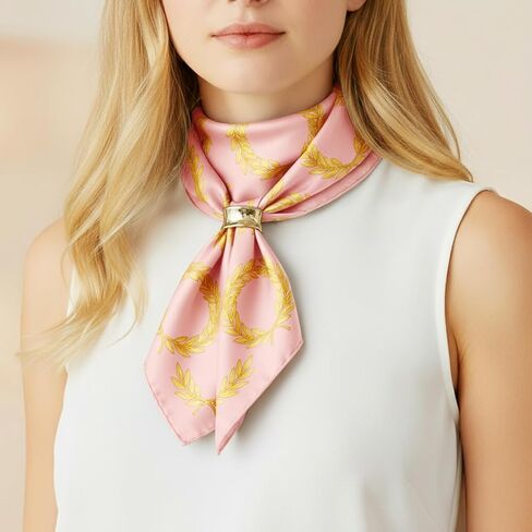 2 Pcs Oblate Silk Scarf Clip Ring Minimalist Geometric Silk Scarves Shawl Clip for Women Metal Shawl Scarves Buckle Gold and Silver Shawls Slide Buckle Fashion Sliding Scarve Ring Brooches in Saudi Arabia