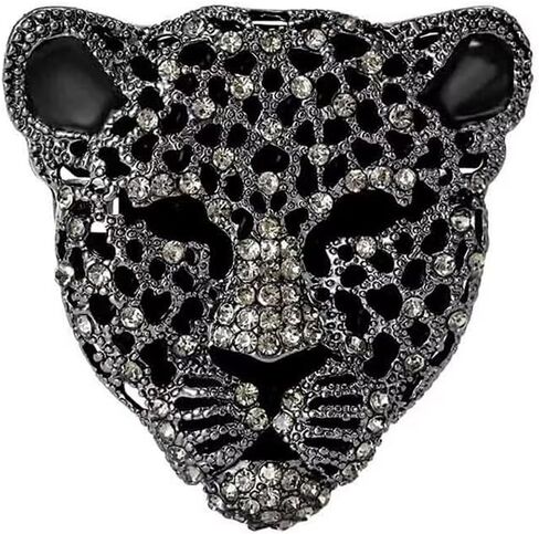 Fashion Shiny Rhinestone Leopard Design Brooches for Women, Rhinestone Brooch Pins for Men in Saudi Arabia