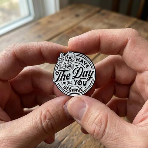 Sarcastic Skeleton Pin - Funny Skeleton Quote Pins Reaper Brooch for Backpacks,Jackets,Hats.Snarky Skull Brooches Gift for Women, Friends,Nurses, Teachers in Kuwait