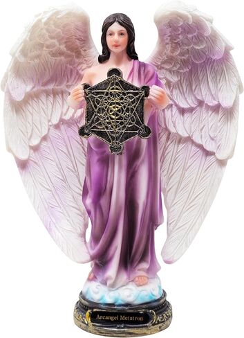 Archangel Metatron Resin Statue - Catholic Figurine, Two 8", 12" | Arcángel Metatrón de Resina Figura Catolica - Estatua de Resina in Kuwait