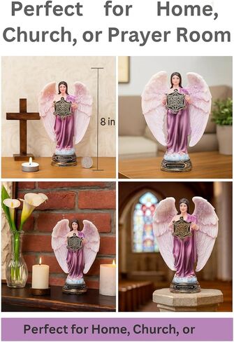 Archangel Metatron Resin Statue - Catholic Figurine, Two 8", 12" | Arcángel Metatrón de Resina Figura Catolica - Estatua de Resina in Kuwait