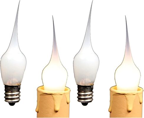 Creative Hobbies® Mini Country Style Silicone Dipped Candle Light Bulbs, 3 Watt -Pack of 10 Bulbs in Saudi Arabia