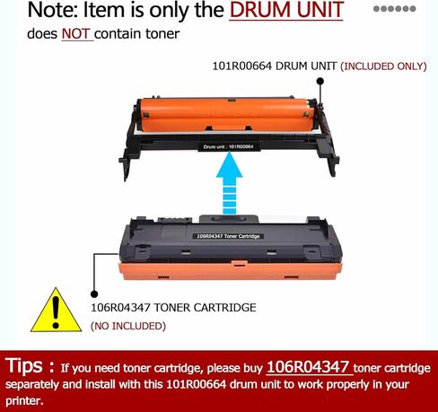 Leize Compatible 101R00664 B205/ B210/ B215 Drum Cartridge Replacement for Xerox B205 B210 B215 B210DNI B205NI B215DNI B215MFP B205MFP Printer Drum Unit, Black - 10,000 Pages in Kuwait