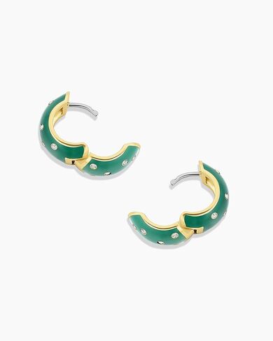 gorjana - Banks Shimmer Earrings Emerald - Bold drop earrings - Shimmer and statement - Secure hinge closure in Saudi Arabia