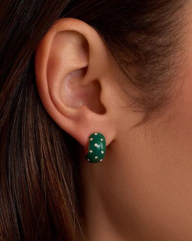 gorjana - Banks Shimmer Earrings Emerald - Bold drop earrings - Shimmer and statement - Secure hinge closure in Saudi Arabia
