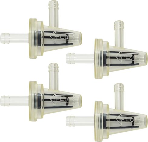 4 Pack 1/4" Inline Fuel Filters, 6-7mm 90° Right-Angle In Line Fuel Filters Replacement Compatible with Gas Engines ATVs Motorcycles Snowmobiles Lawn Mowers Go Karts Generators in Saudi Arabia