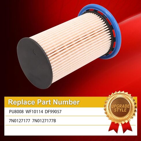 PU8008 Fuel Filter Replace for 7N0127177 7N0127177B WF10114 DF99057 Compatible with Volkswagen Passat 2012-2014 2.0L Diesel Engine 2015 TDi Audi Q3 2013-2014(Pack of 6) in Saudi Arabia