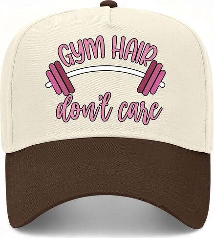Gym Hair Don't Care Hat | Premium Adjustable Snapback Baseball Trucker Hats for Men & Women in Saudi Arabia