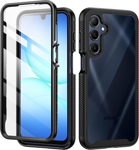 Seacosmo لحالة Samsung A16 5G/4G ، غطاء مقاوم للصدمة الكامل ، مع حامي شاشة مدمج ، حالة هاتفية واقية من أجل Samsung Galaxy A16 Black in Kuwait